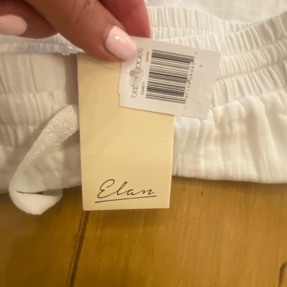 Elan Women’s White Cotton Raw Hem Pocket Shorts New Small - Picture 7 of 12